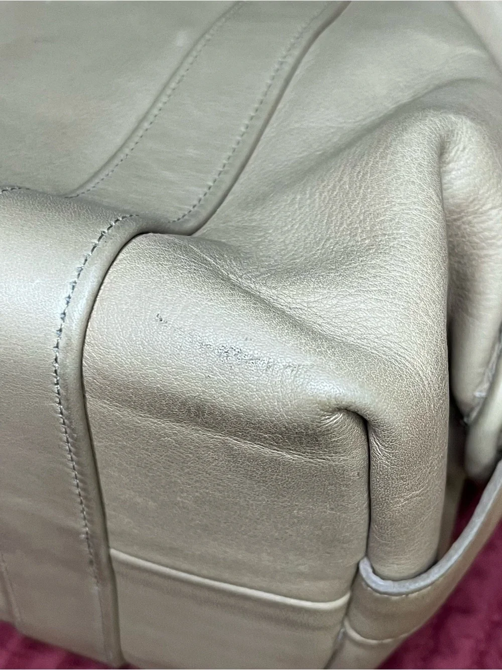 Vintage Coach Hudson Bag 9905 Leather Satchel Doctor Bag Made in USA Putty